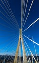 RioÃ¢â¬âAntirrio-officially Charilaos Trikoupis-Bridge crossing the Gulf of Corinth and linking the Peloponnese to mainlan Greece Royalty Free Stock Photo